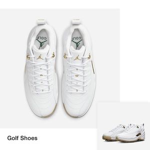 Jordan 12 low golf metallic gold